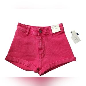 Universal Threads Women's Pink Denim Sailor High Rise Shorts--Size 0